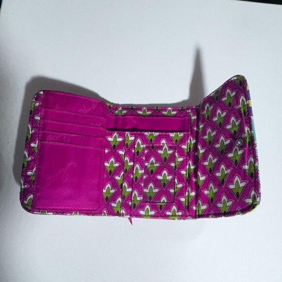 Vera Bradley Compact Pink Paisley Wallet - Picture 3 of 6